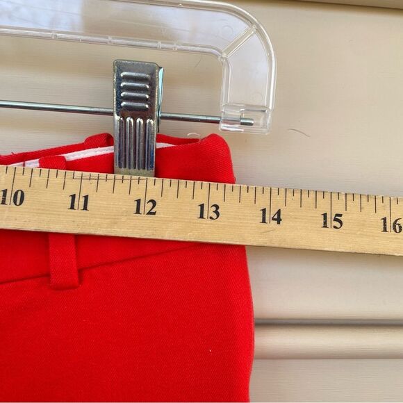 J Crew Minni Crop Pant Bright Red Size 0 - Picture 5 of 9
